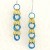 Blue/Gold Earring 